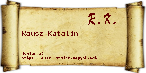 Rausz Katalin névjegykártya